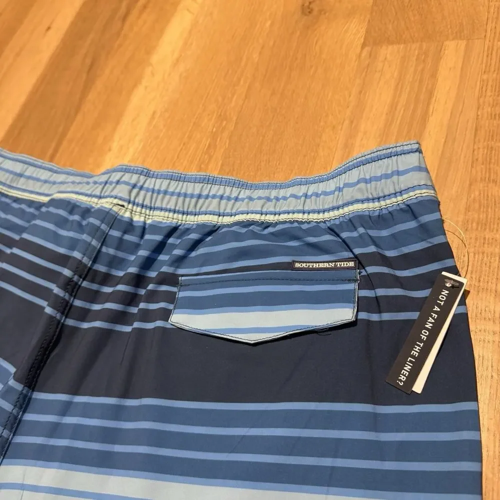 Southern Tide Wateree Stripe Water Short Aged Denim XXL NEW